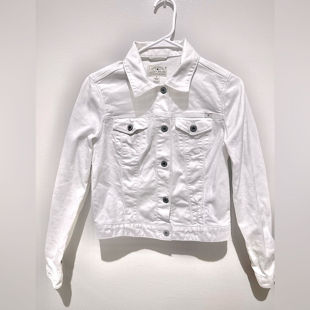 LUCKY BRAND Women's White Denim Jacket